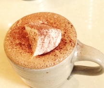 Irish coffee topped with whipped cream